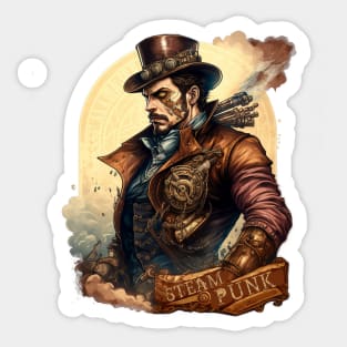 Steampunk Adventurer Sticker